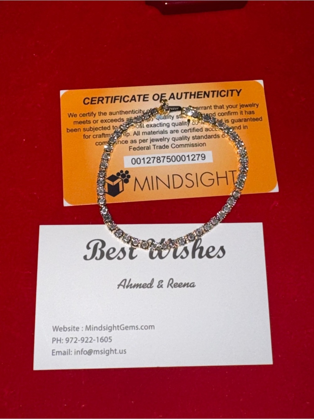 1 Carat Natural Diamond Tennis Bracelet – 14K Gold Vermeil - FREE APPRAISAL Incl